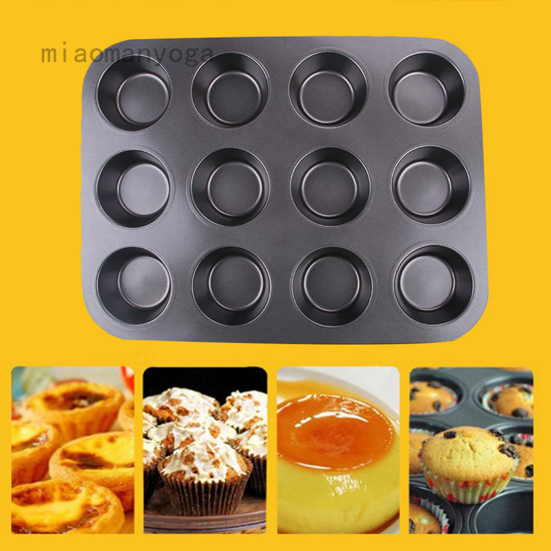 Khuôn làm bánh cupcake/muffin chống dính có 6 / 12 lỗ tiện lợi