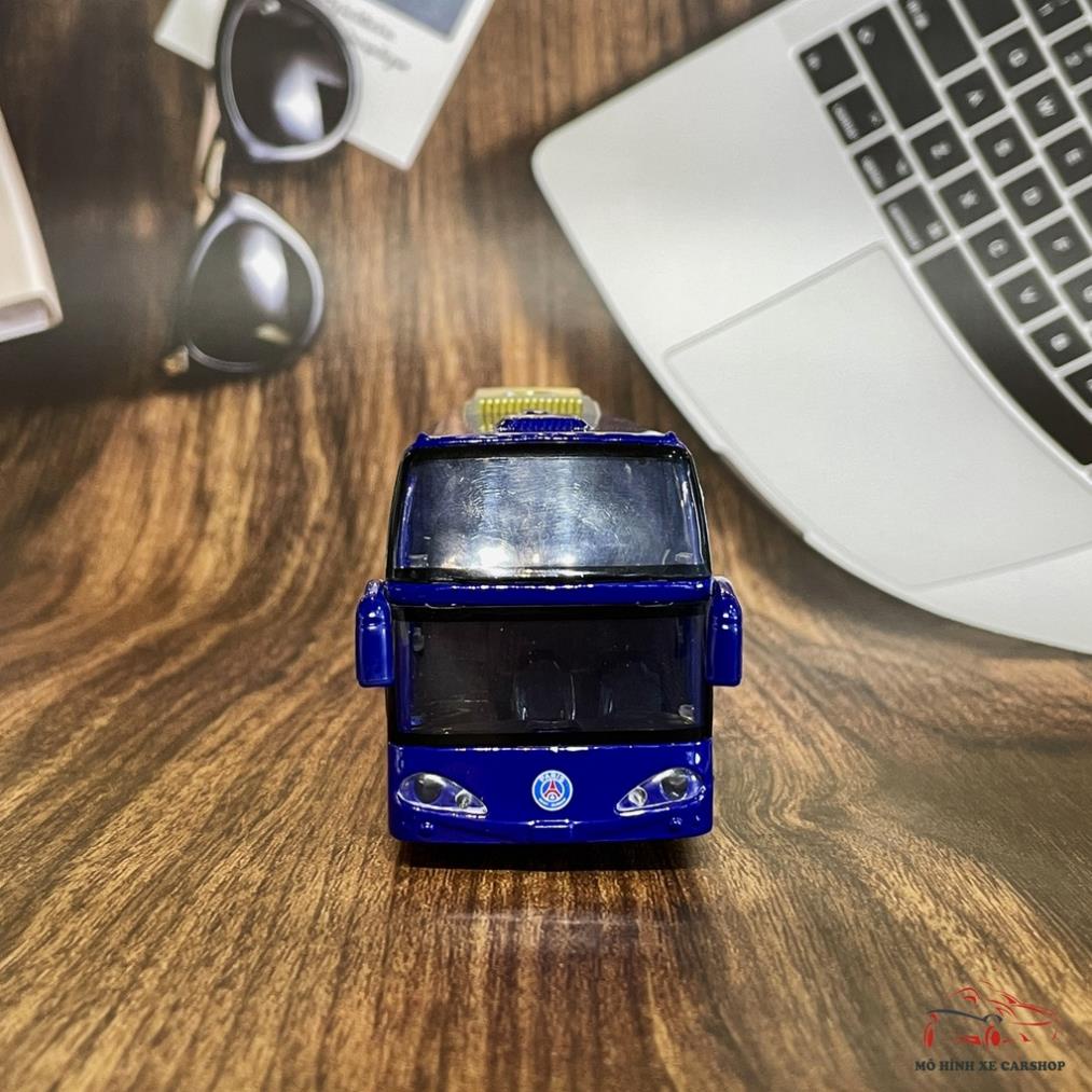 Mô hình xe Bus CLB Paris-Saint Germain bằng sắt tỉ lệ 1:32 màu xanh