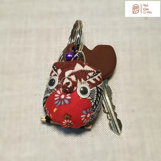 MÓC KHÓA THỔ CẨM HÌNH CÚ MÈO SIÊU XINHHHH(CÓ ẢNH THẬT KÈM THEO)