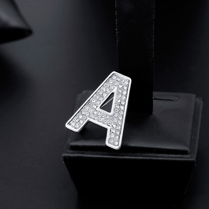 Ghim bảng chữ cái Rhinestone thời trang Hàn Quốc