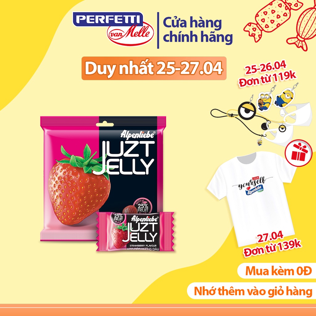 Kẹo Dẻo Alpenliebe Juzt Jelly Vị Dâu - 166.5g