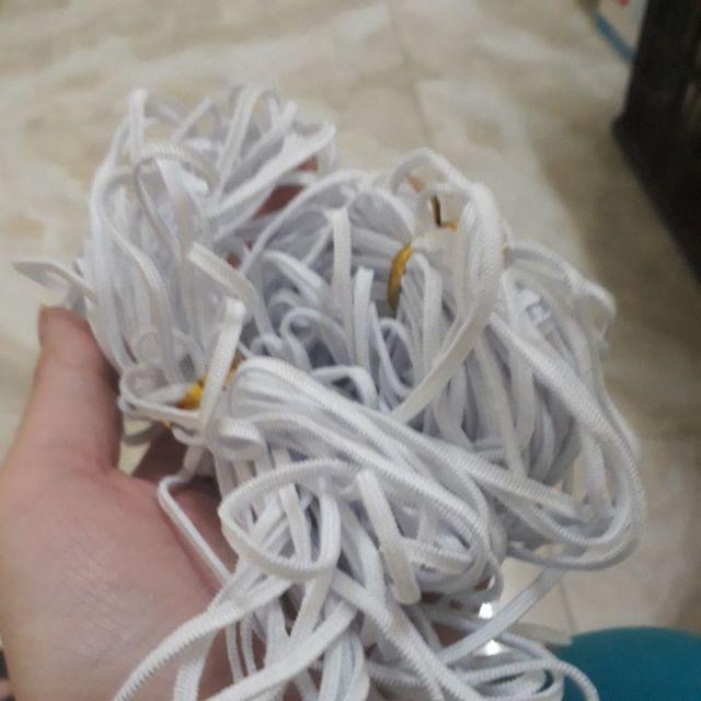 Bó 10 mét Dây thun co dãn bản dẹp 2mm làm khẩu trang