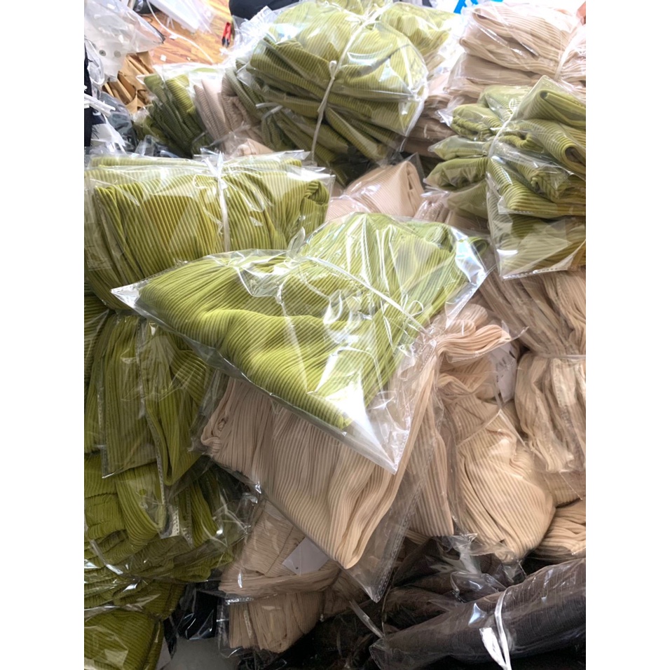 Quần xuông tăm ống rộng, Quần ống sớ dập ly cạp chun, chất mềm mịn mát phối đồ cực sang chảnh