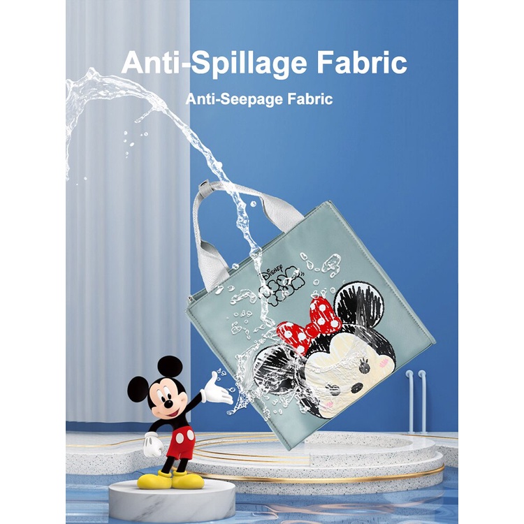 Túi đựng đồ dùng cỡ lớn có móc treo xe đẩy em bé in hình chuột Mickey