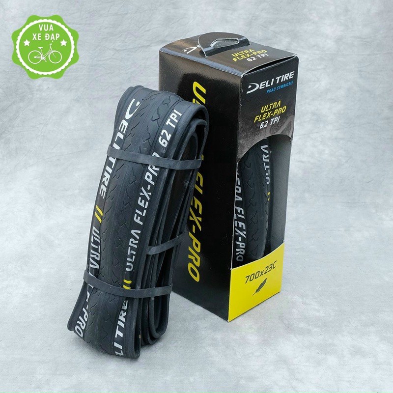 Vỏ (lốp) xe đạp Deli Tire Ultra 62tpi 700x23c (Made in Indonesia)