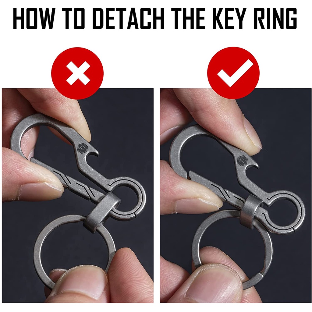 Bộ móc khóa Titan kèm ring KeyUnity KM01
