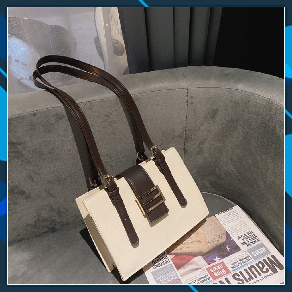 Túi Xách Nữ Công Sở Giá Rẻ Chất Da Đẹp Nhiều Ngăn Đeo Chéo Đeo Vai Size 24