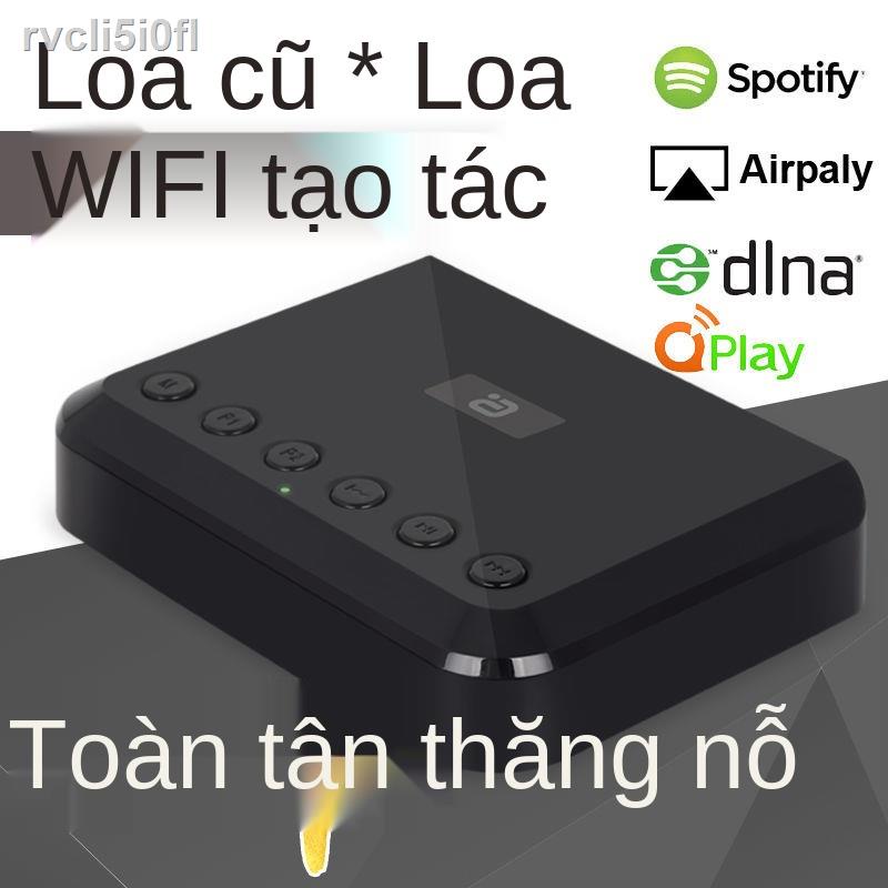 ﹉☼WiFi hộp âm nhạc mạng phát lại thanh bộ khuếch đại sợi quang loa thu bluetooth không dây Airplay DLNA