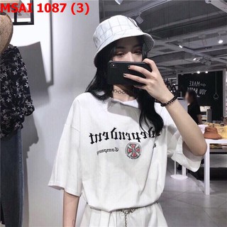 Áo thun nữ tay lỡ logo cực chất 1087