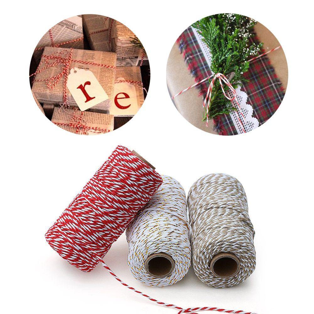 Cuộn Dây Cotton 2 Lớp Dài 100M Dùng Trang Trí Giáng Sinh