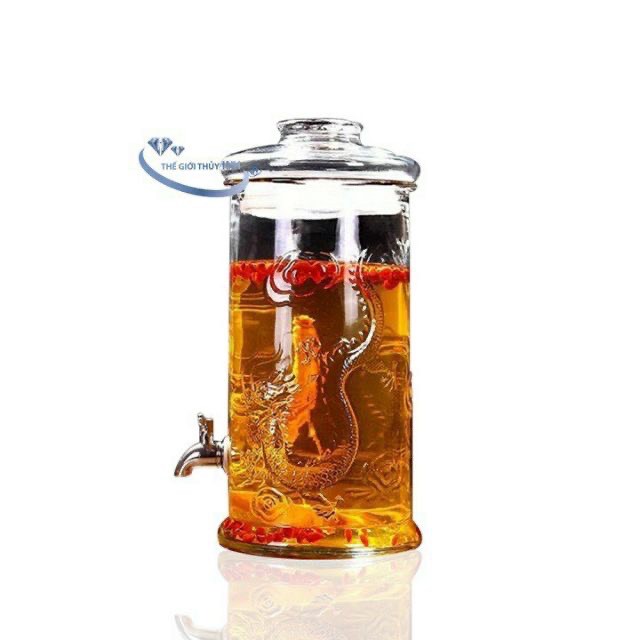 bình ngâm rượu Thuỷ tinh trụ rồng có vòi 6L, 8L, 10L, 12L, 15L, 19L | BigBuy360 - bigbuy360.vn
