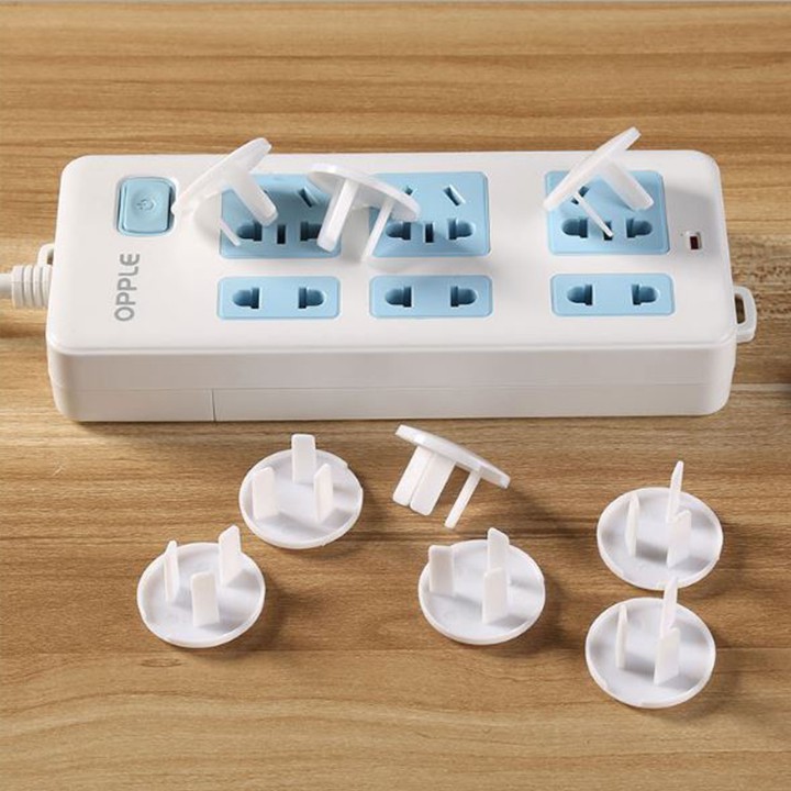 Combo 10 Nút Bịt Ổ Điện 2 Chạc Đảm Bảo An Toàn Cho Bé - Chống Cháy Nổ