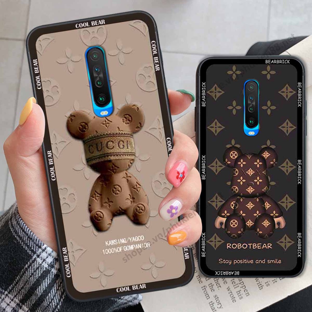 Ốp Xiaomi Redmi K30 bear, k@ws thương hiệu phong cách ốp lưng thời trang cao cấp