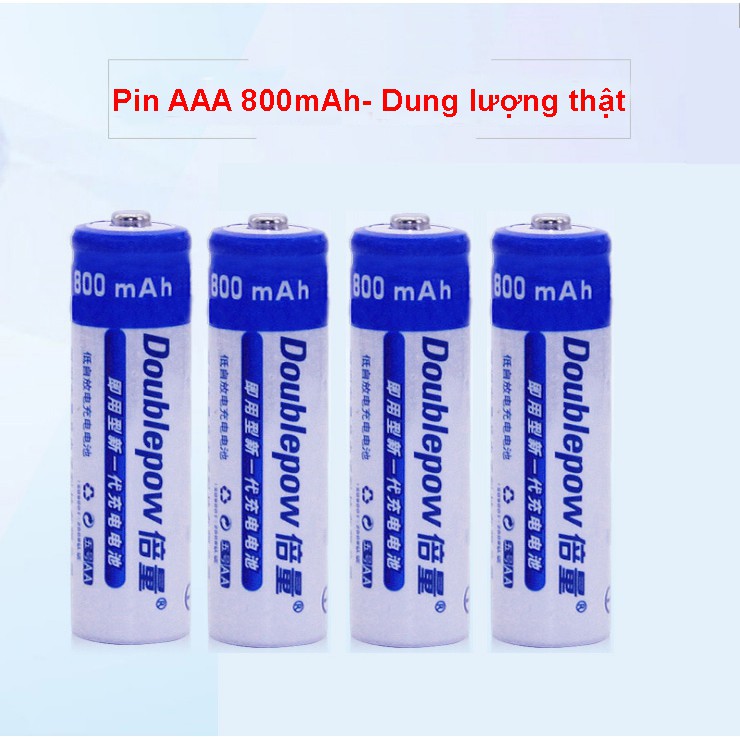 Pin sạc lại Doublepow AA , AAA Dung lượng 800mAh, 900mAh, 1200 mAh, có thể mua kèm sạc DoublePow DP-U82, DP-UK83, DP-UK9