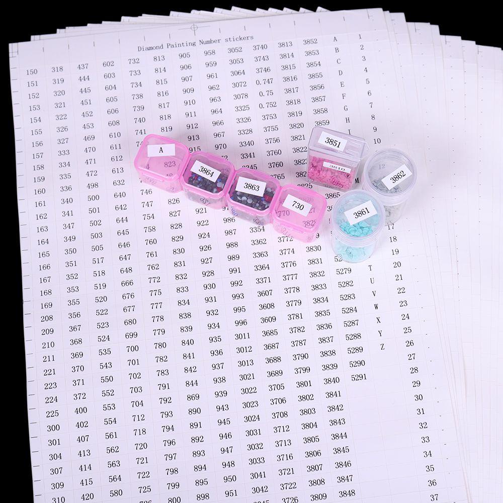 Set 5 / 10 Tấm Nhãn Dán Đánh Dấu Số Phân Loại Đồ Dùng DIY