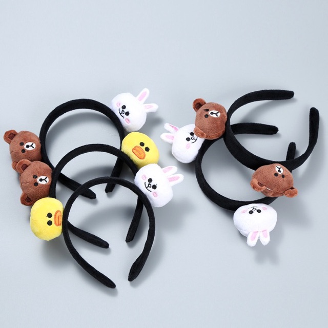 Cài Tóc Hai Con Gấu Brown Cony, Line Friend Xinh Xắn Đáng Yêu