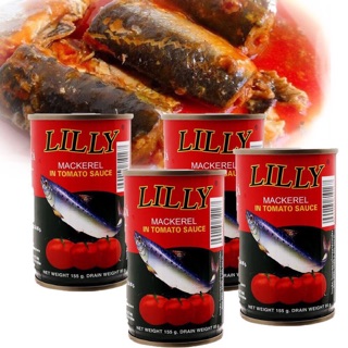 Combom 10 hộp cá nục sốt cà lilly 155g thái lan