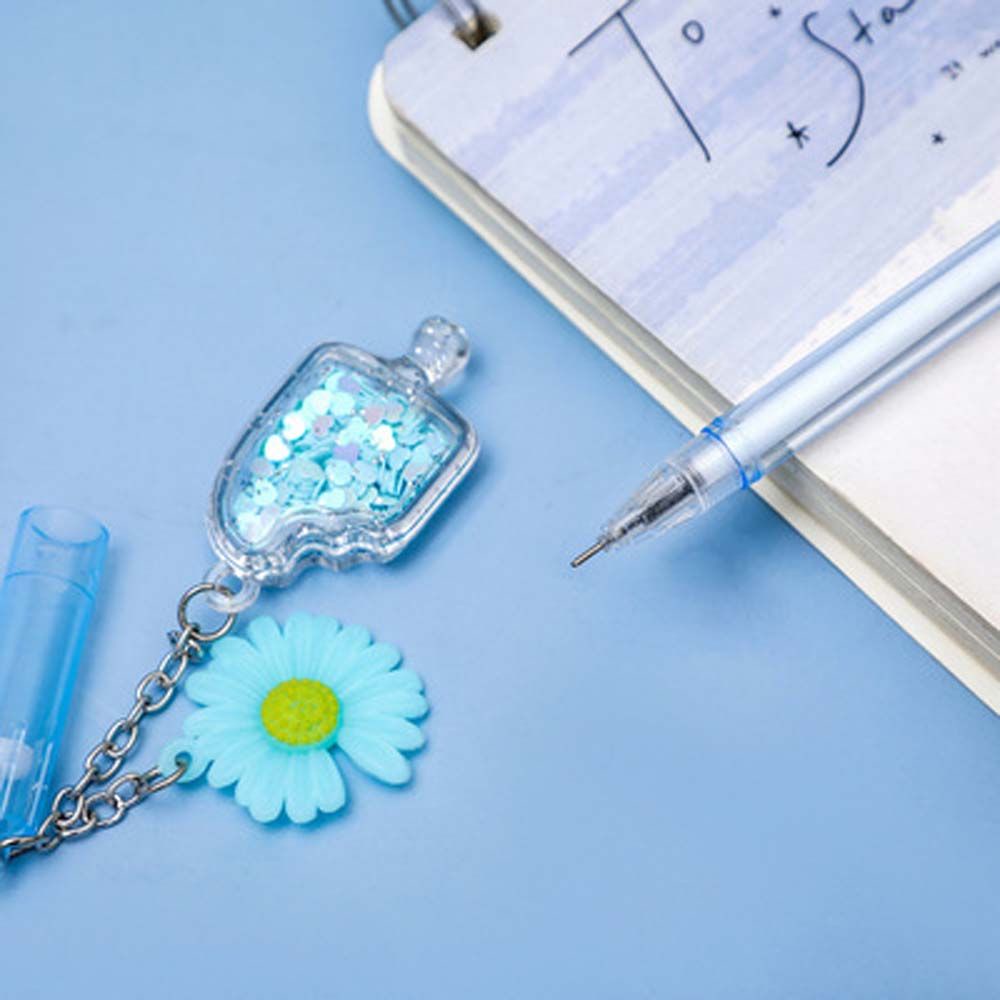 Bút mực gel hình cây kem đính kim sa màu đen dễ thương