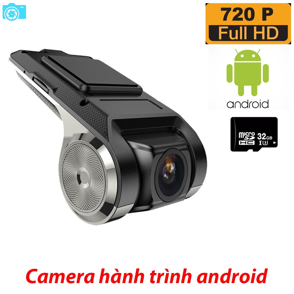 Camera hành trình tích hợp màn hình android, HD 1280x720P, đầu kết nối USB, F8