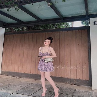 VÁY HAI DÂY HOA NHÍ VOAN LỤA