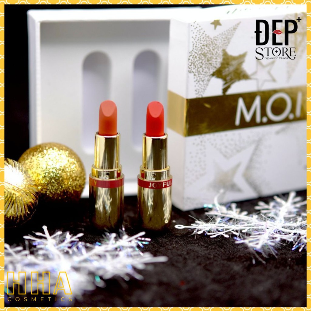 Son Thỏi Mini - Set 2 Thỏi Love M.O.I Hồ Ngọc Hà - Golden Gift