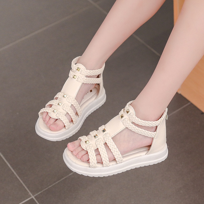 Giày Sandal Mềm Mại Thoải Mái Thời Trang Hàn Quốc Cho Bé Gái 4-15 Tuổi