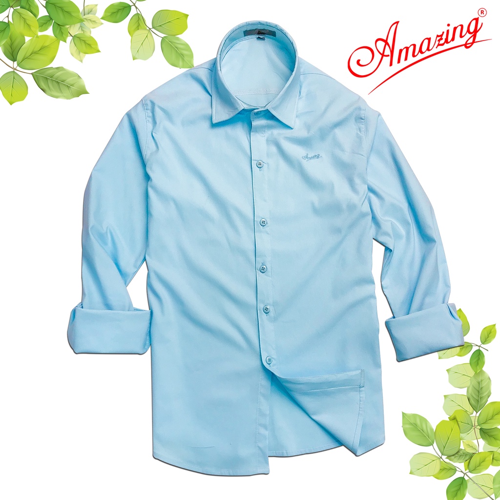 Áo sơ mi nam form body fit, phong cách Hàn, show dáng đẹp trẻ trung , chất liệu KT thun co giãn 4 chiều, Amazing