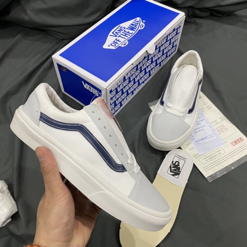 GIÀY VAN.S STYLE VẠCH XANH THAN 1:1 ( FULL BOX + FREE SHIP ]