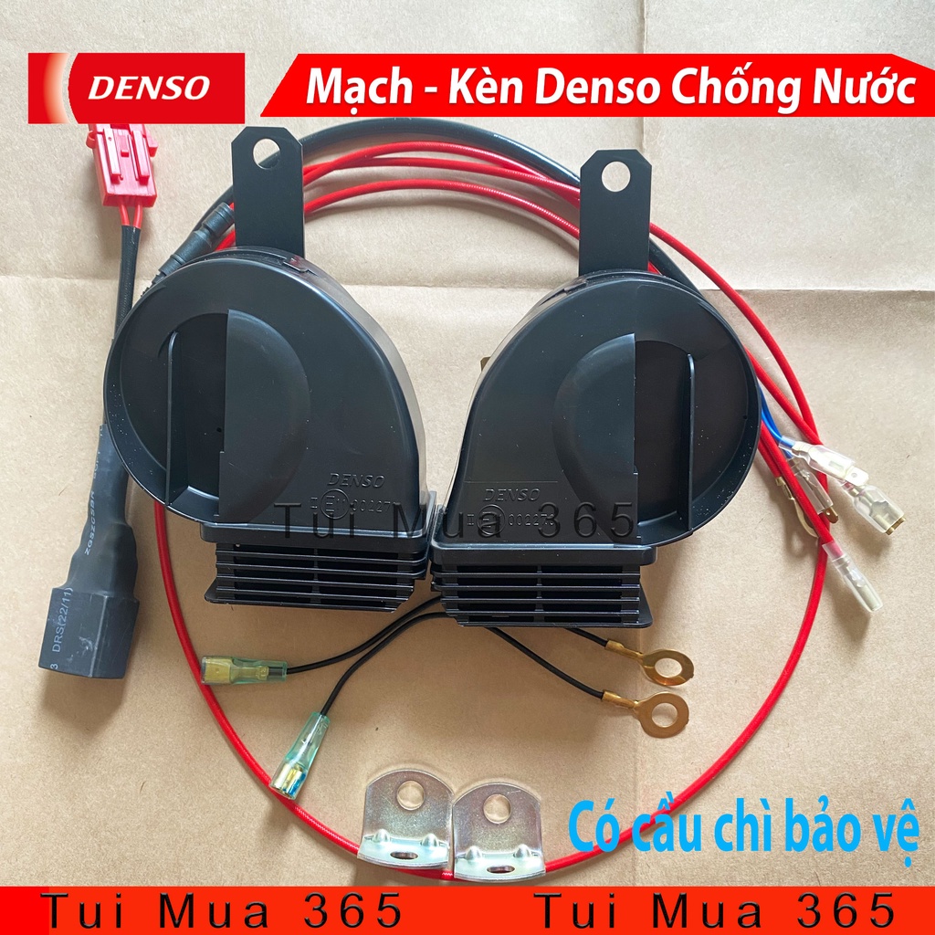 Combo Dây Mạch Relay và Kèn Sò Chống Nước Denso gắn cho xe máy ( có cầu chì )