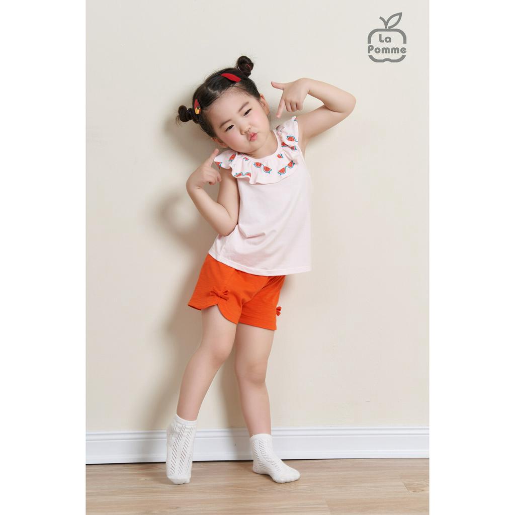 Bộ cộc tay La Pomme Baby Girl - Trắng