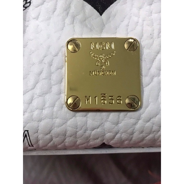 Túi Mcm heritage white authentic