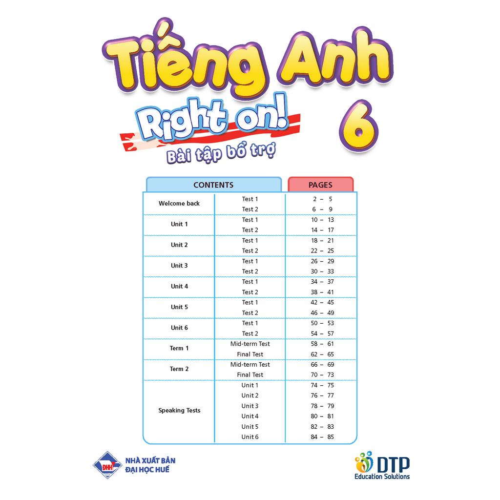 Sách - DTPbooks - Bài tập bổ trợ Tiếng Anh 6 Right On!