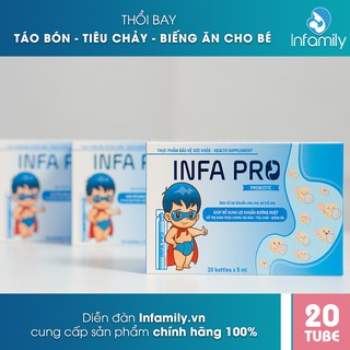 Bào tử lợi khuẩn INFA PRO thế hệ mới - Men vi sinh cho trẻ biếng ăn, táo bón, chậm lớn - Miễn phí ship toàn quốc