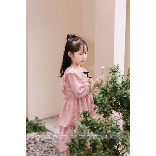 [Mã BMLT35 giảm đến 35K đơn 99K] Váy cho bé vải tơ mềm mại thiết kế P'ti chou ( Jasmine dress )