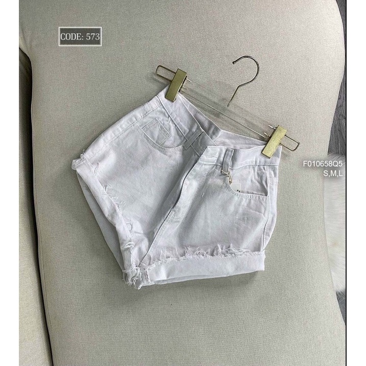 Quần short tua rua trắng đáy cao TT0106