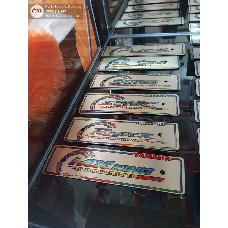 bảng gắn trước xe inox