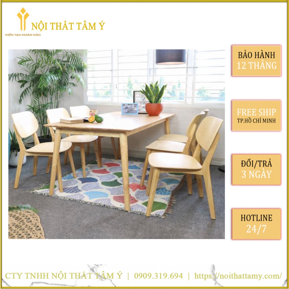 Bộ Bàn Ăn Venus 6 ghế ✌FREE SHIP HCM✌ Bộ bàn ăn Cao Cấp Thương hiệu Nội Thất Tâm Ý
