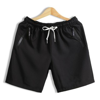 Quần Short nam vải thun  TRƠN đẹp (không logo) khóa kéo chống nước cao cấp QN.003