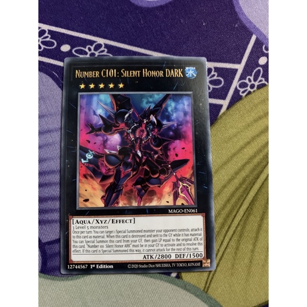 tên thẻ bài yugioh:Number C101 :Silent honor dark
