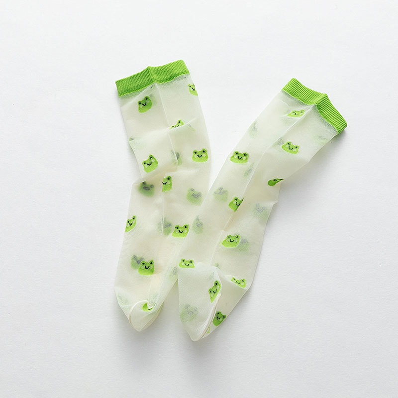 1 Đôi Tất Cotton Thoáng Khí In Hình Trái Cây Thời Trang Hàn Quốc Cho Bé 1-8 Tuổi