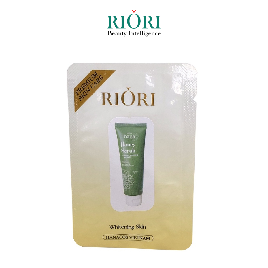 (DẠNG GÓI) Tẩy Tế Bào Chết Mật Ong Dạng Gel Ngừa Mụn Sáng Da RIORI HONEY SCRUB 1.5g