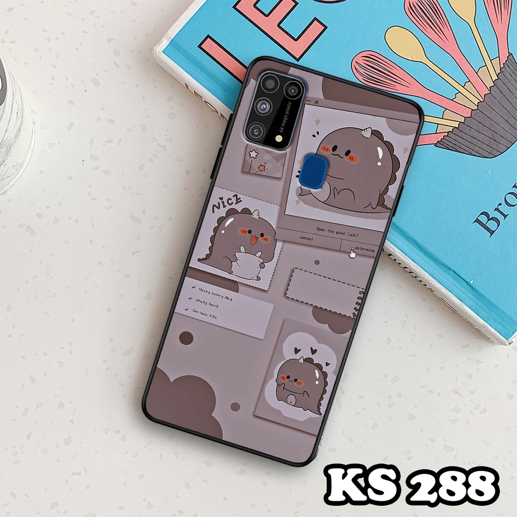 Ốp lưng Samsung M30 - Samsung M30s - Samsung M31 - Ốp in hình khủng long DinoCute - Lưng nhám viền TPU