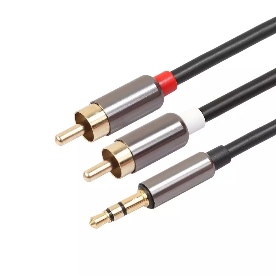 Cáp chuyển Audio từ jack 3.5mm (3 ly) đực ra jack AV (bông sen) đực – dài 2 m