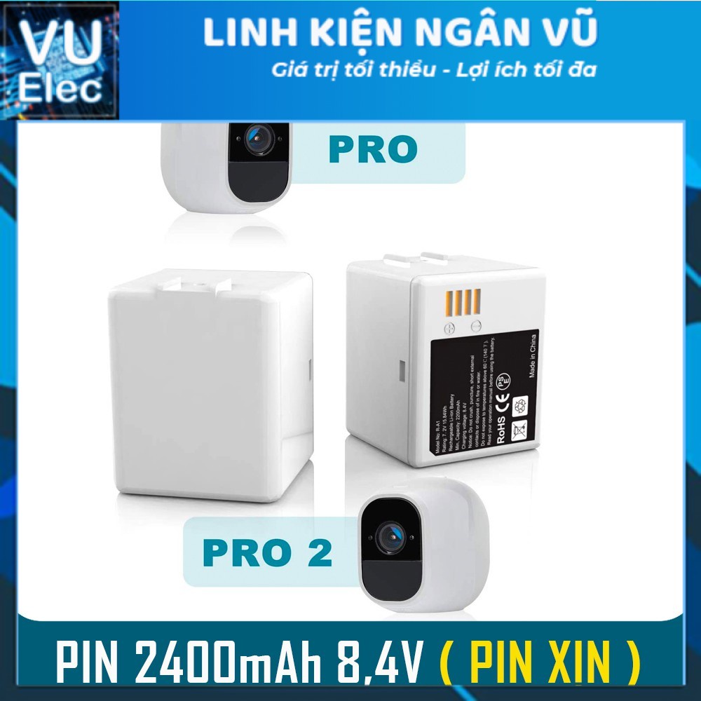 Pin ARLO A1 Lithium 2440mAh 8.4V - PIN xịn hãng Netgear chuyên dùng cho Camera VMA4400 VMS4230P và sạc dự phòng