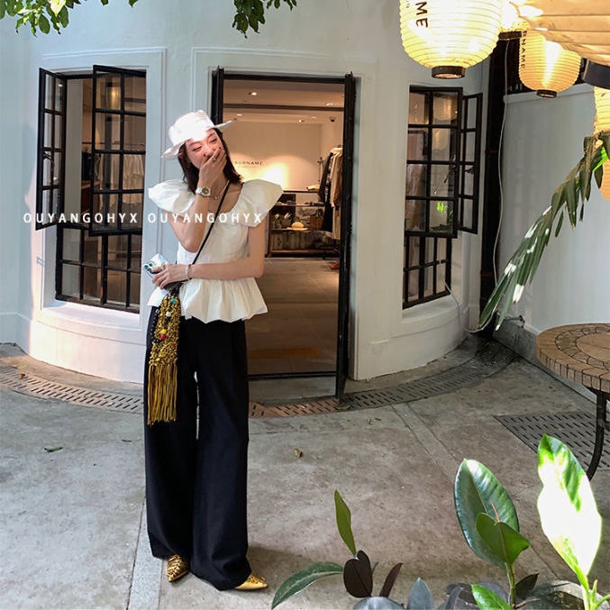 ㍿✈☾Áo Kiểu Tay Phồng Ngắn Phong Cách Pháp Cổ Điển Thời Trang Mùa Hè Hàng Mới Dành Cho Nữ 2022
