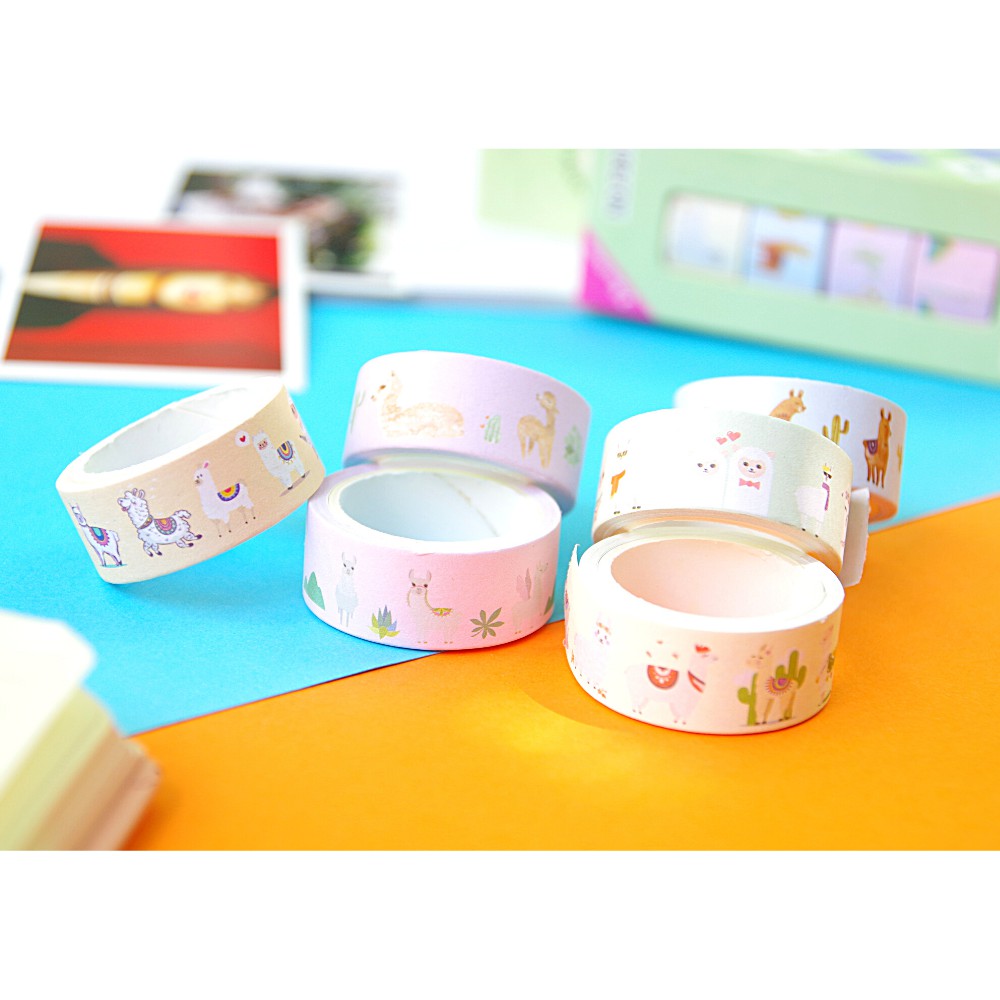 Bộ 6 Băng Keo Giấy Trang Trí Paper Tape - F001