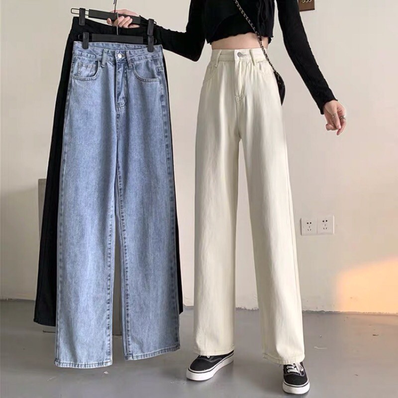 quần jeans ống rộng 2021