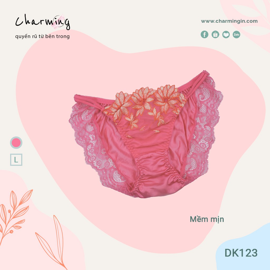 Quần lót dệt kim viền ren hoa dây hông quyến rũ size L - QLDK0123