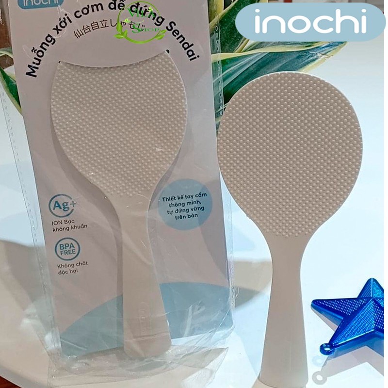 [HÀNG CAO CẤP] Thìa Xới Cơm Đế Đứng, Muỗng Xới Cơm Chống Dính Sendai inochi