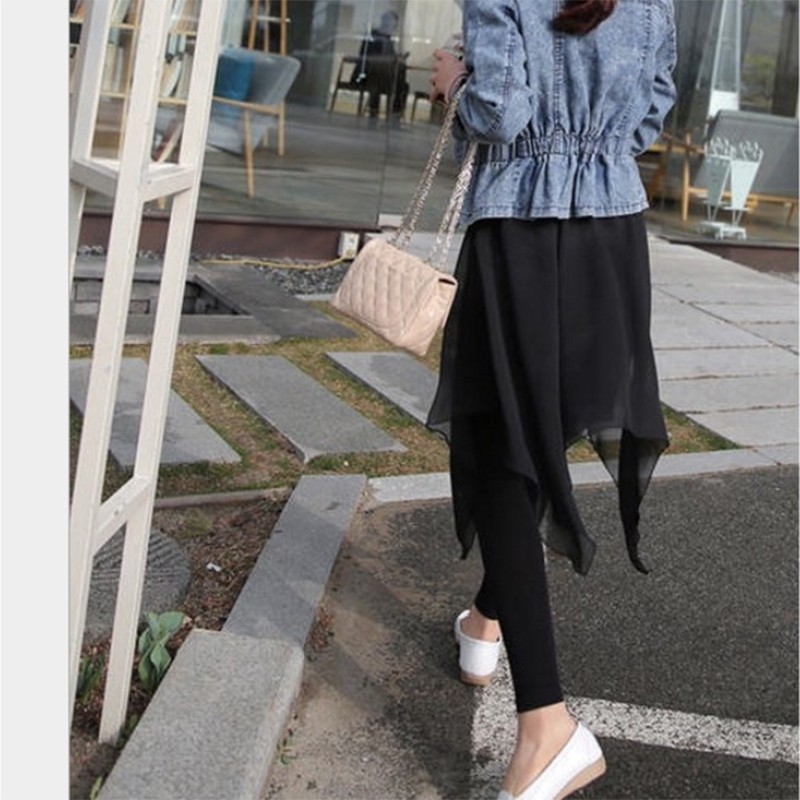 Chân Váy Quần Legging Vải Chiffon Mỏng Plus Size S-5XL
